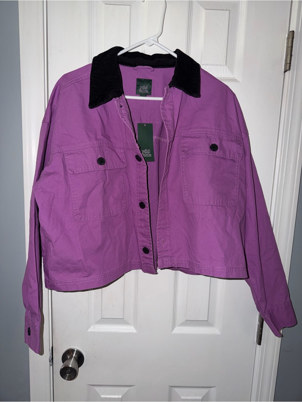 Wild Fable Purple Corduroy Collar Jacket